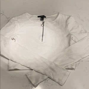 long sleeve crop top